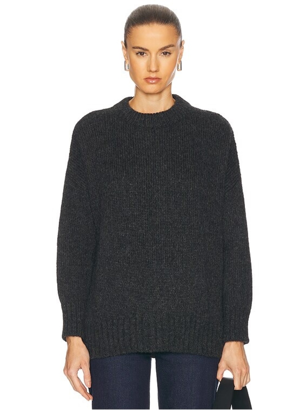 Jenni Kayne Alpaca Cocoon Sweater in Charcoal